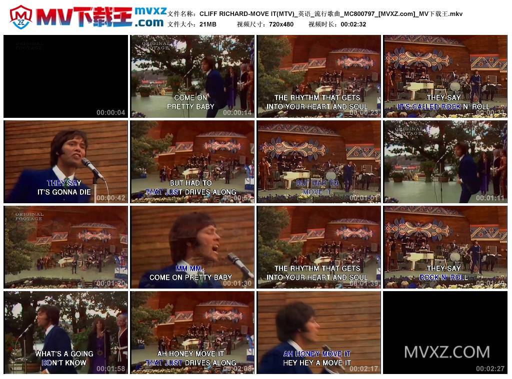 CLIFF RICHARD-MOVE IT(MTV)_英语_流行歌曲_MC800797